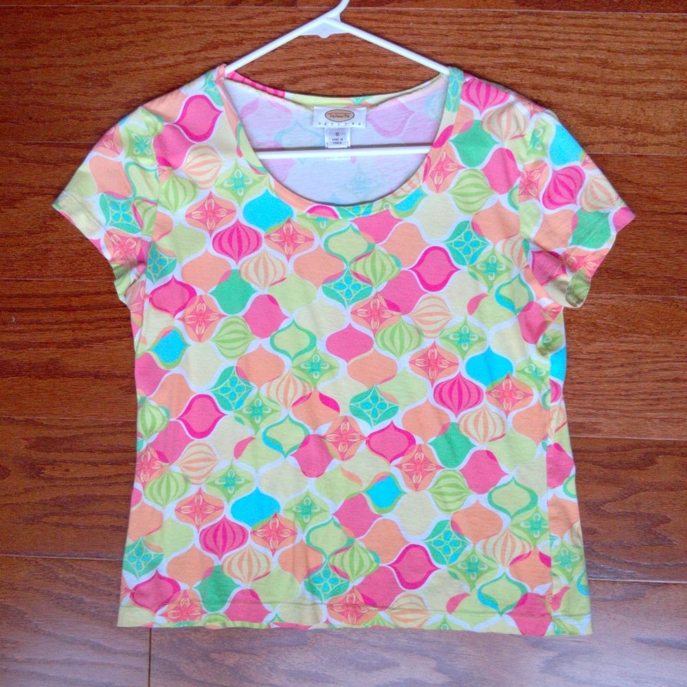 Talbots petite small 100% prima cotton T-shirt short sleeve SP